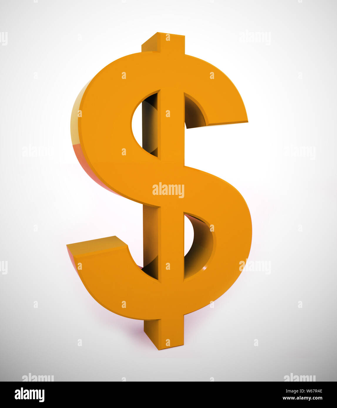 Il simbolo del dollaro icona raffigura il denaro americano guadagni di valuta o di profitto. Stati Uniti simbolo del dollaro per le finanze e bilanci - 3d illustrazione Foto Stock