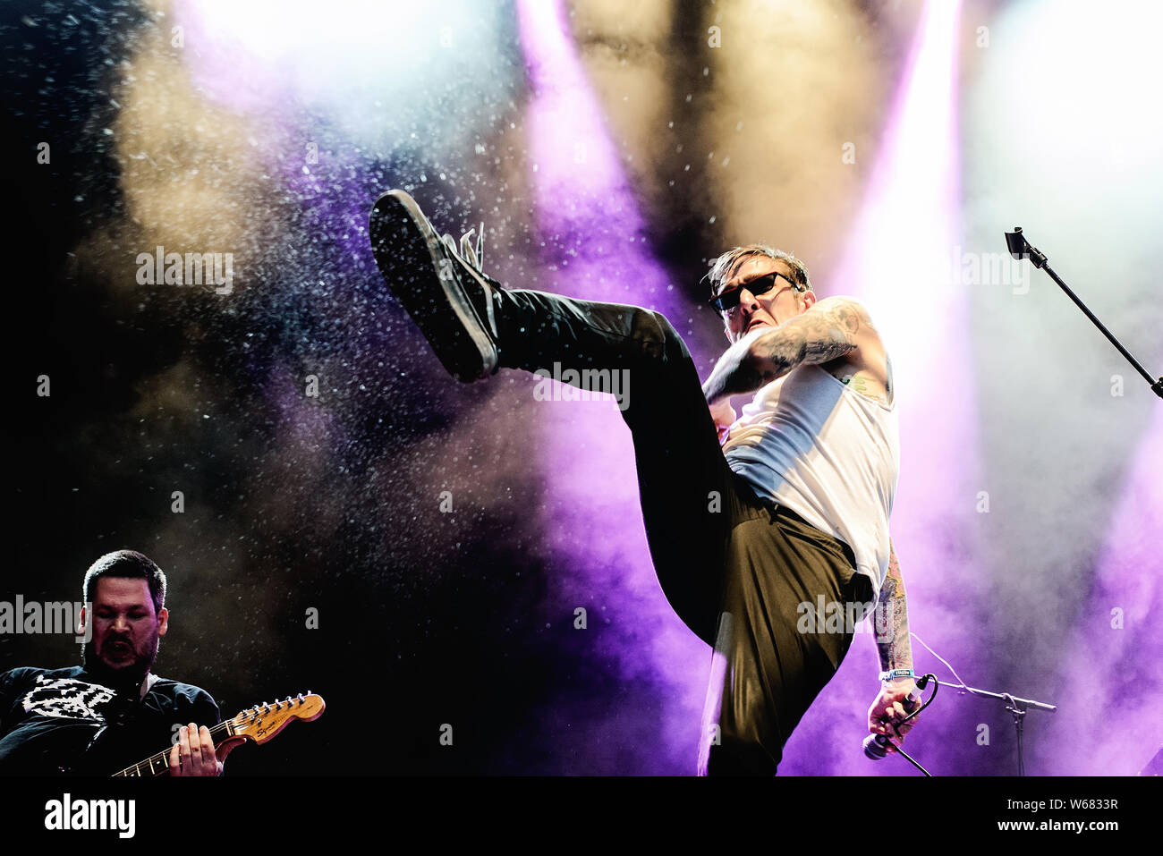 BILBAO, Spagna - Lug 13: Viagra ragazzi (BAND) eseguire in concerto al BBK Live 2019 Music Festival il 13 luglio 2019 a Bilbao, Spagna. Foto Stock