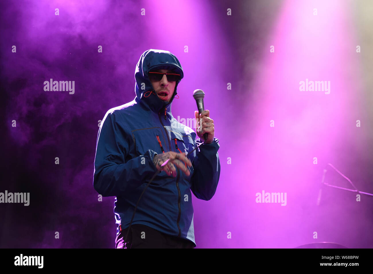 BILBAO, Spagna - Lug 13: Viagra ragazzi (BAND) eseguire in concerto al BBK Live 2019 Music Festival il 13 luglio 2019 a Bilbao, Spagna. Foto Stock