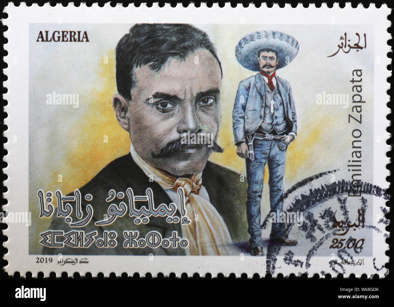 Rivoluzionario messicano Emiliano Zapata sul francobollo Foto Stock Rivoluzionario messicano Emiliano Zapata sul francobollo Foto Stock