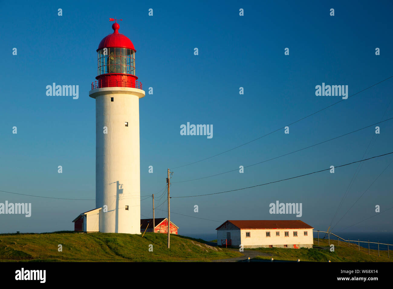 Cape Race, Faro di Cape Race Lighthouse National Historic Site, Terranova e Labrador, Canada Foto Stock