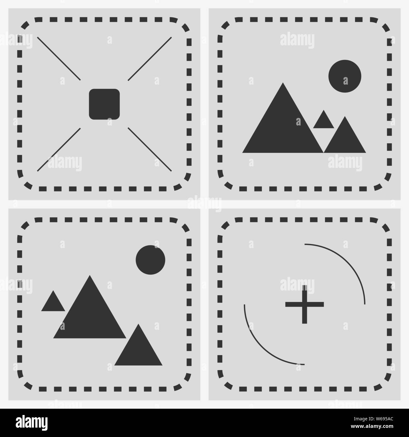 Immagine stub per siti web. Diversi gli screen saver per scaricate o mancano le immagini dei siti web e degli esempi. Illustrazione Vettoriale