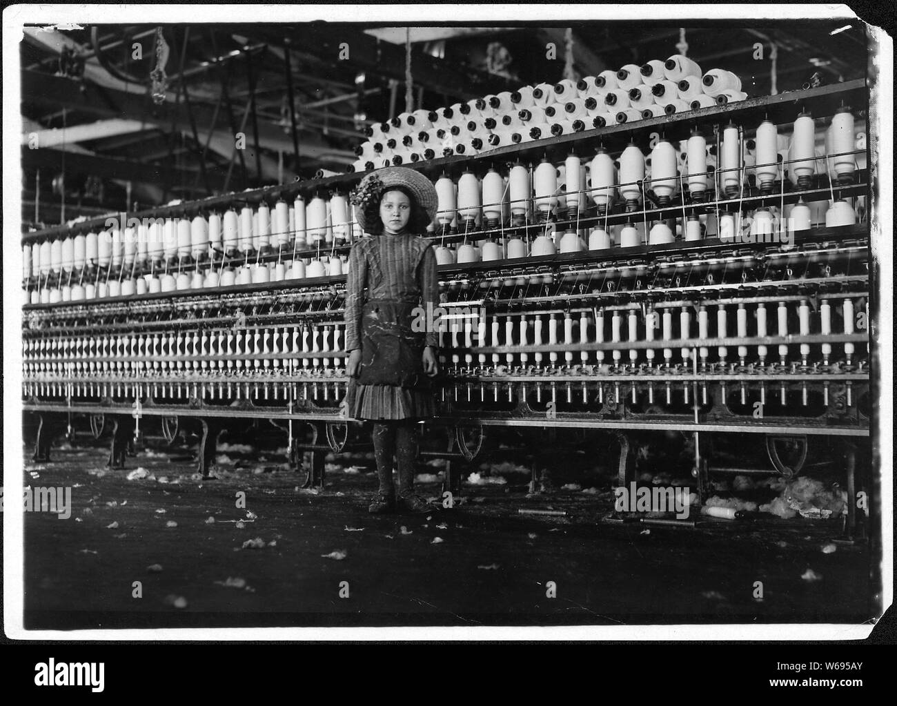 Giovani spinner di Roanoke Cotton Mills. Detto 14 anni, ma è dubbio. Roanoke, Va. Foto Stock