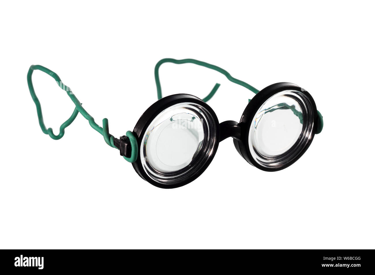 Funny Occhiali su sfondo bianco Foto Stock