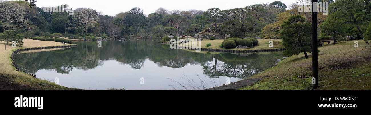 Rikugi-en tradizionale giardino Giapponese di Tokyo Foto Stock