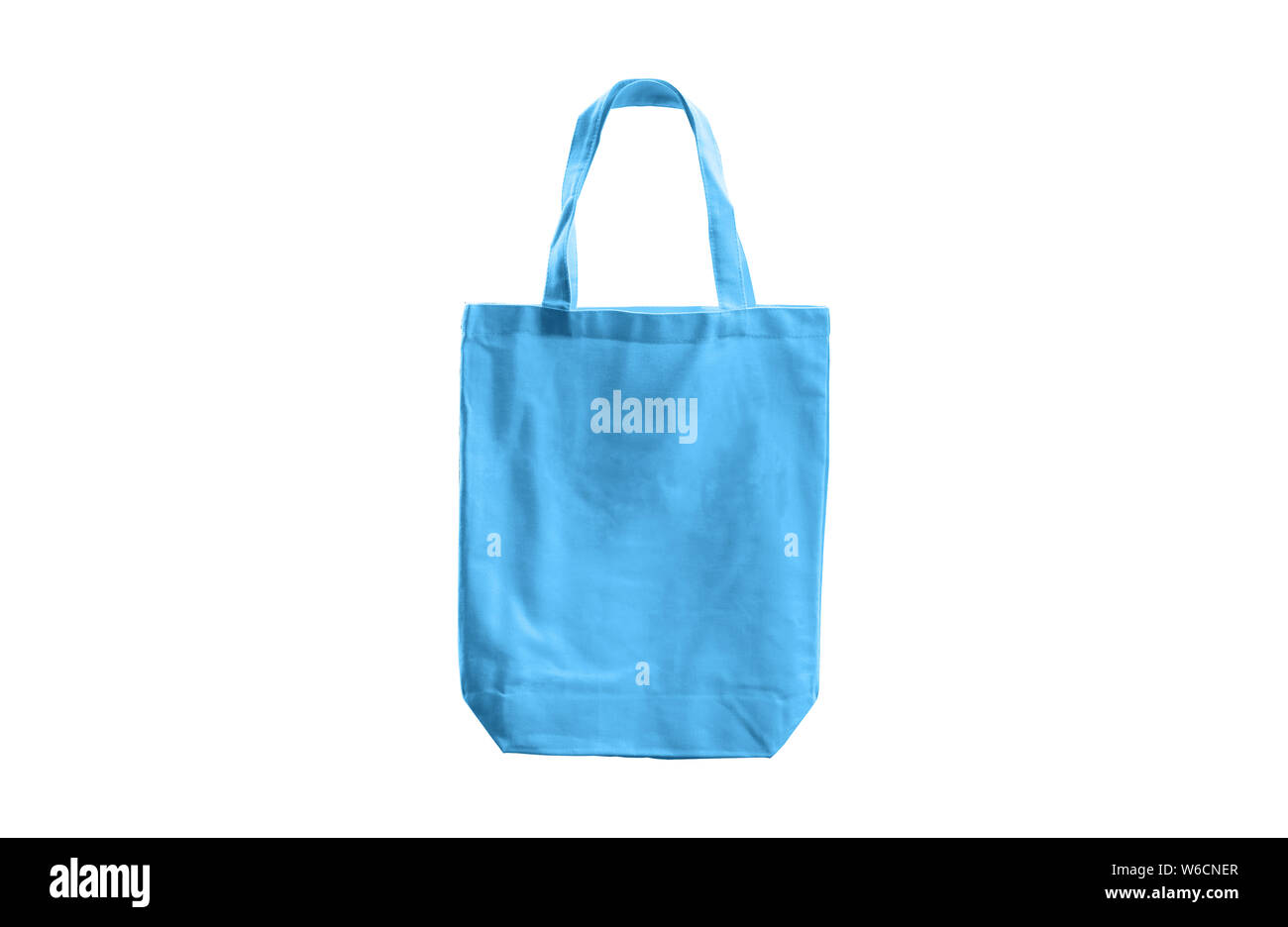 Luce blu borsa di stoffa isolato su sfondo bianco con tracciato di ritaglio Foto Stock