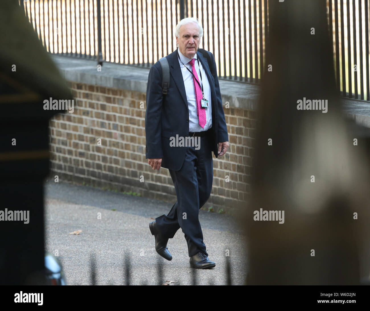 Sir Edward Lister, Boris Johnson è il capo del personale, arriva a Downing Street a Londra. Foto Stock
