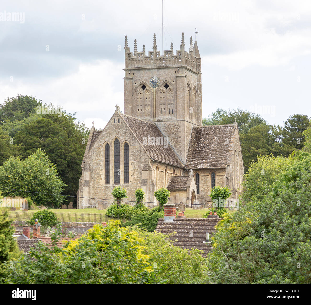 Chiesa di Santa Maria, Potterne, Wiltshire, Inghilterra, Regno Unito un edificio completamente in inglese precoce stile architettonico Foto Stock