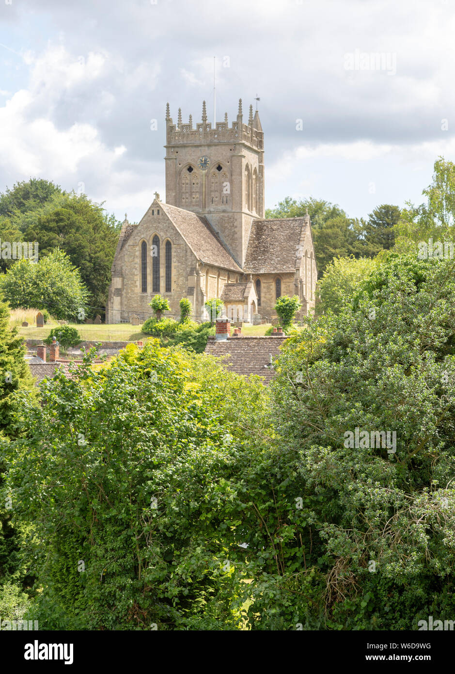Chiesa di Santa Maria, Potterne, Wiltshire, Inghilterra, Regno Unito un edificio completamente in inglese precoce stile architettonico Foto Stock