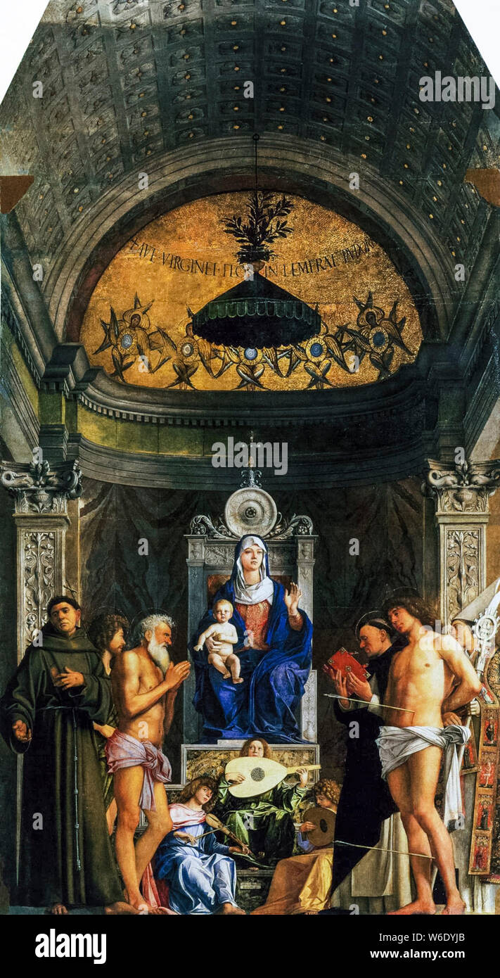 Giovanni Bellini, San Giobbe pala, pittura, circa 1487 Foto Stock