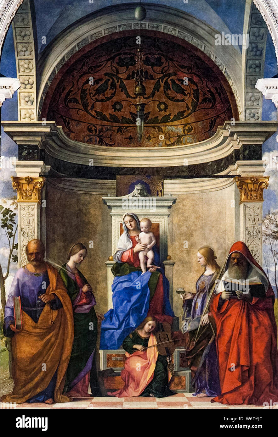 Giovanni Bellini, San Zaccaria pala, pittura, 1505 Foto Stock