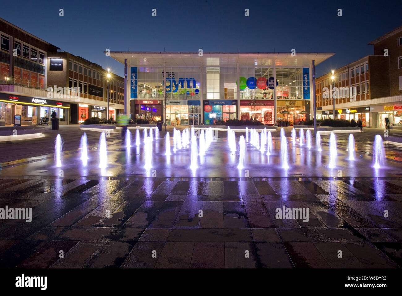 Crawley Town Center, Sussex, Inghilterra Foto Stock