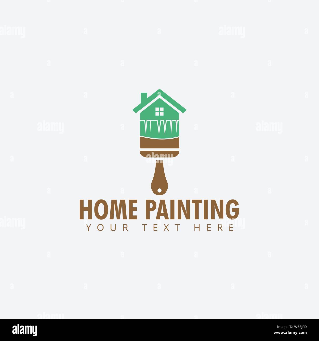 Home pittura logo design template vettore isolato Illustrazione Vettoriale
