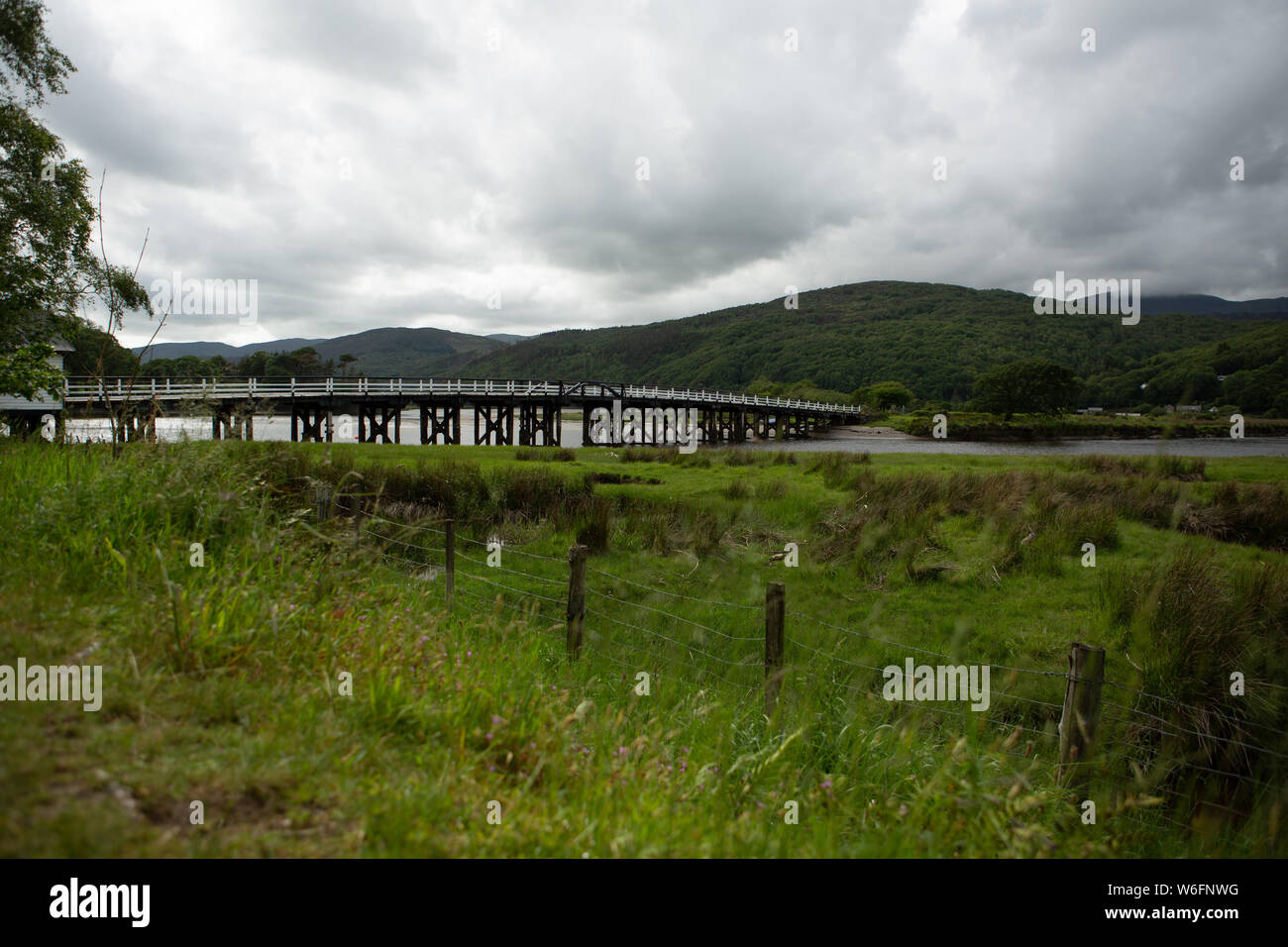 Ponte Barmouth Foto Stock
