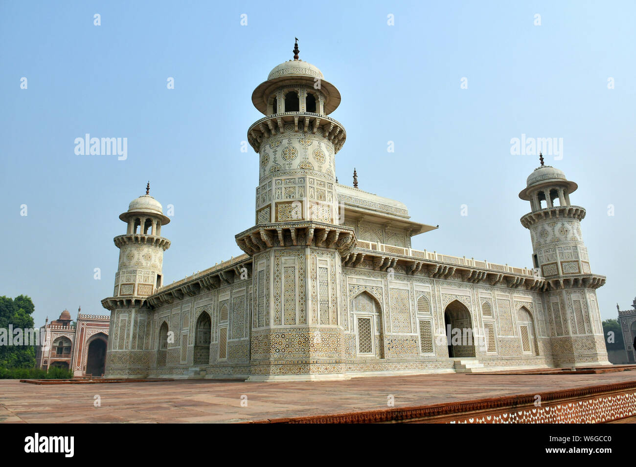 Tomba di I'timād-ud-Daulah, I'timād-ud-Daulah Maqbara, Agra, India, Asia Foto Stock