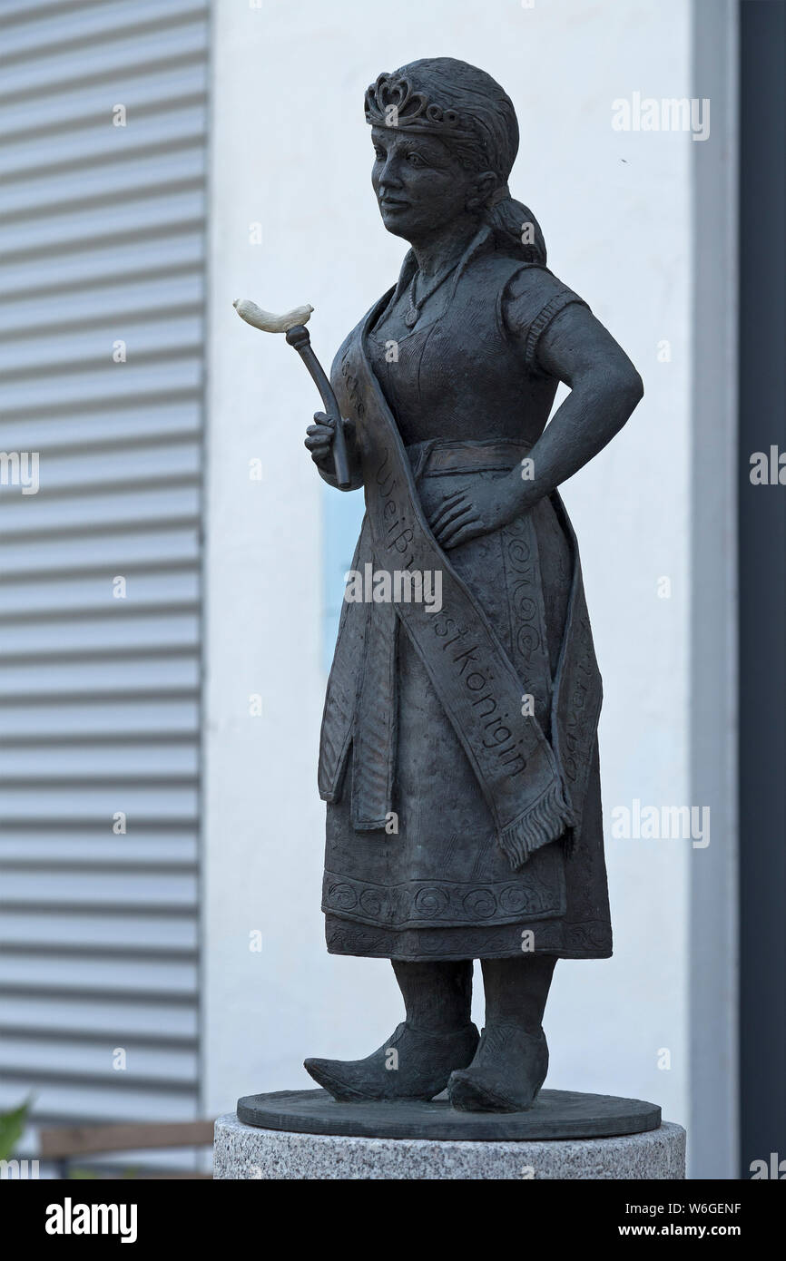 La scultura di un bavarese salsiccia di vitello regina, Bodenmais, Bayerischer Wald, Baviera, Germania Foto Stock