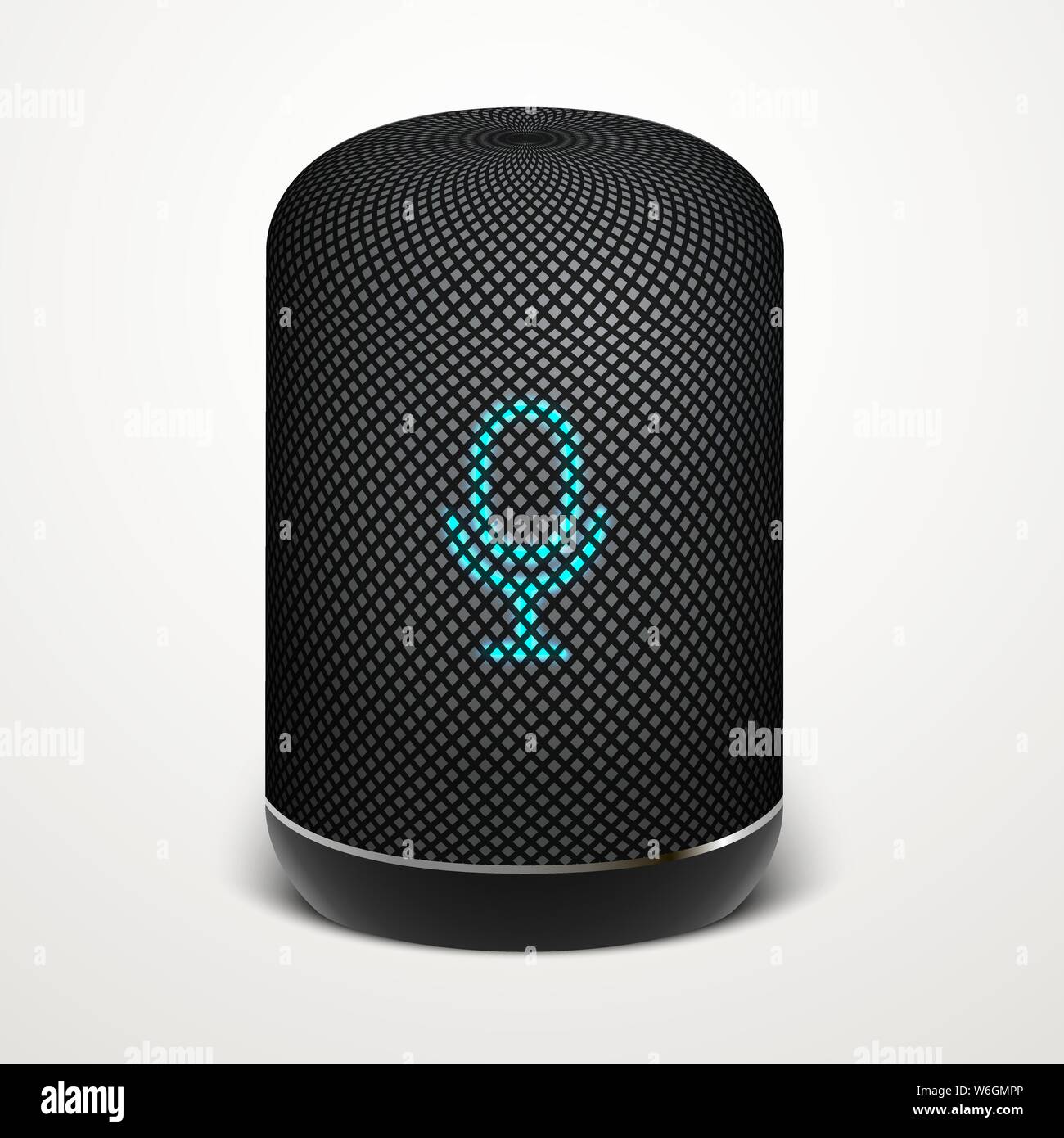 Smart speaker illustrazione vettoriale. Il servizio di ricerca vocale, tecnologia di ricerca. EPS10 Illustrazione Vettoriale