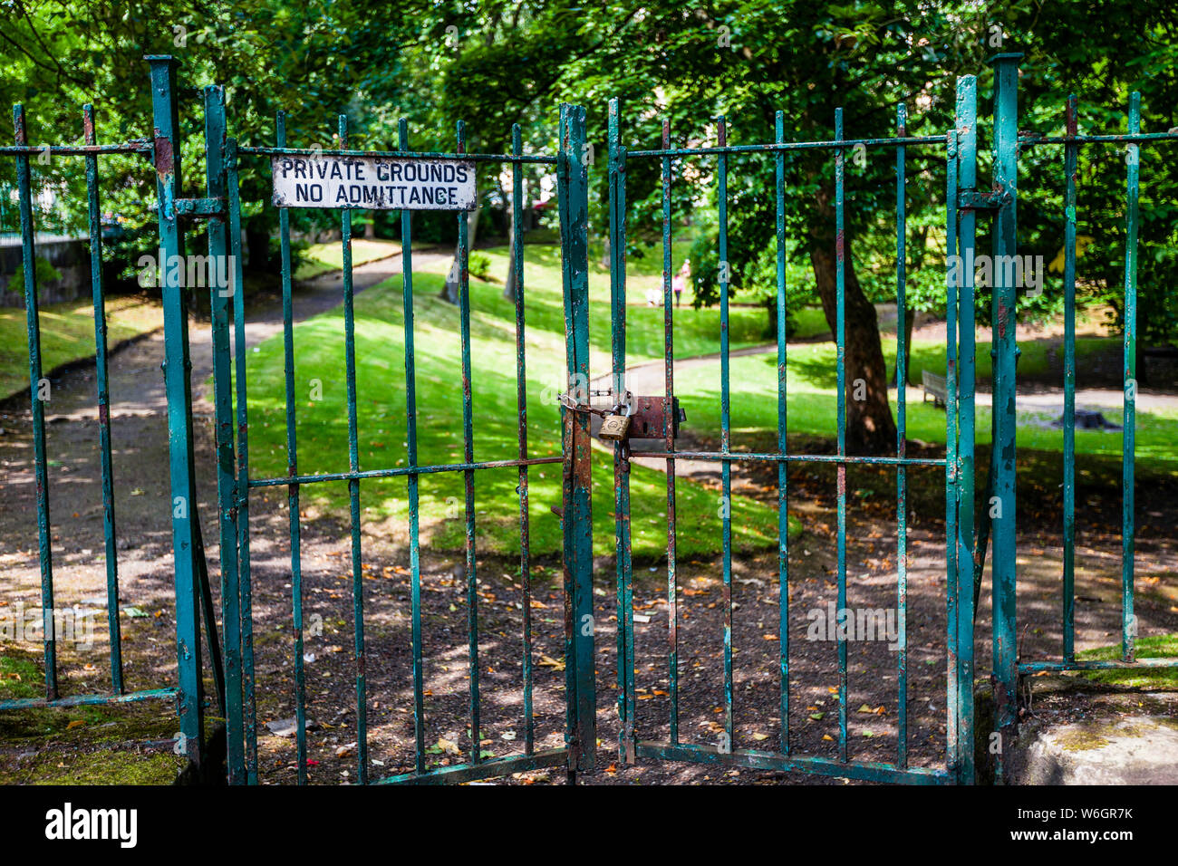 Locked Park a Glasgow, Scozia Foto Stock