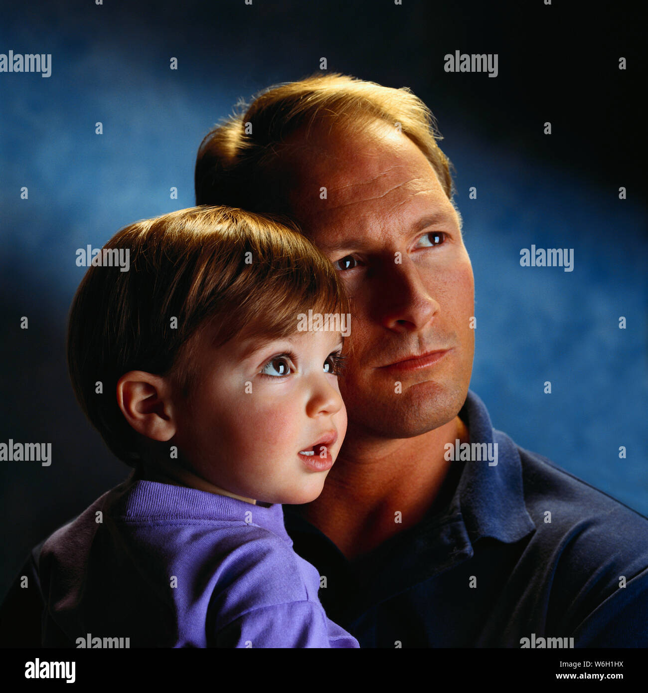 Papà con il figlio Foto Stock