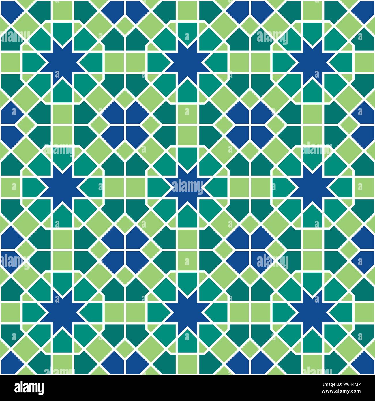 Sfondo con seamless pattern in stile islamico. Orientale ornamento geometrico. Arabo seamless pattern. Illustrazione Vettoriale