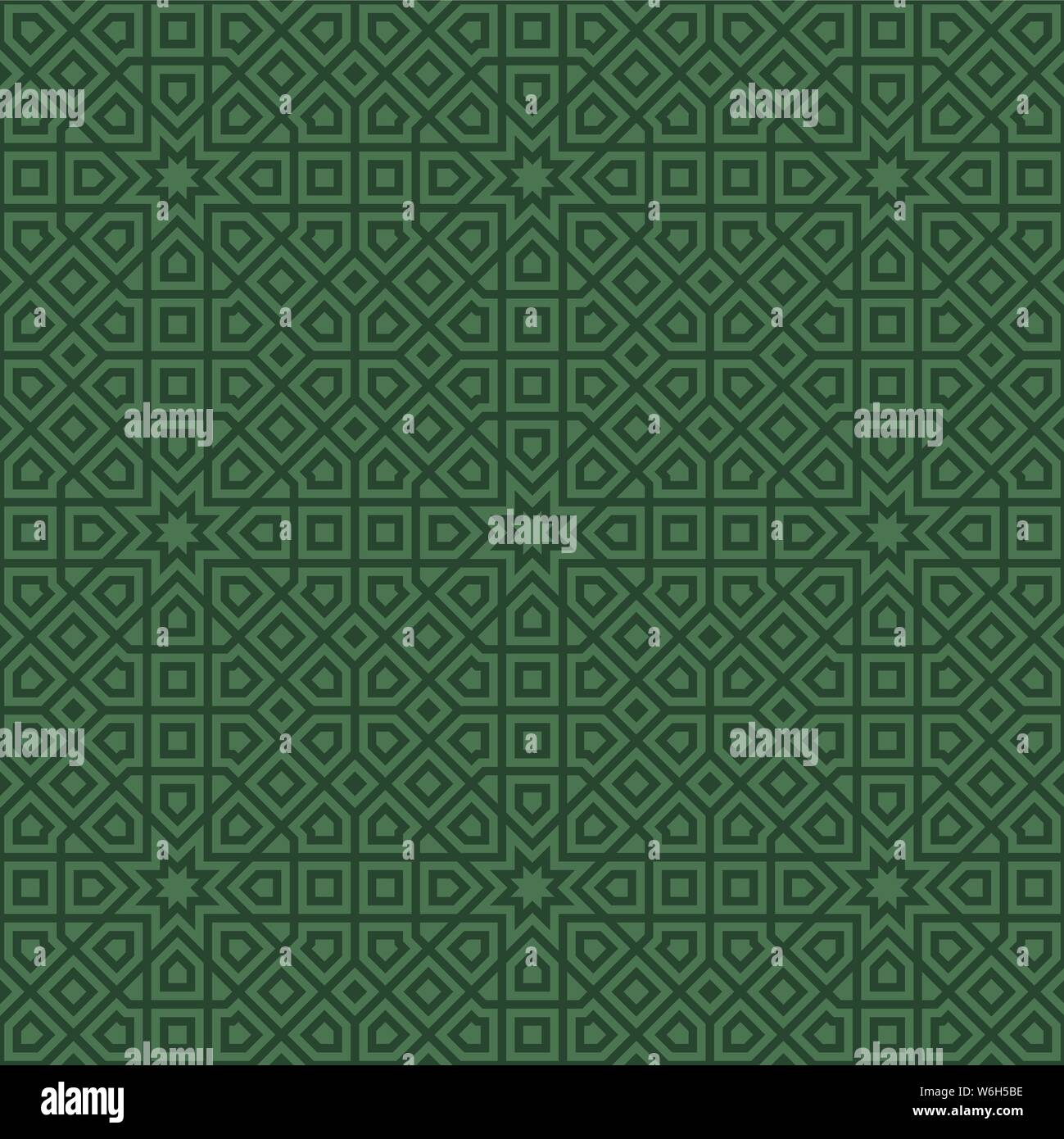 Sfondo con seamless pattern in stile islamico. Orientale ornamento geometrico. Arabo seamless pattern. Illustrazione Vettoriale