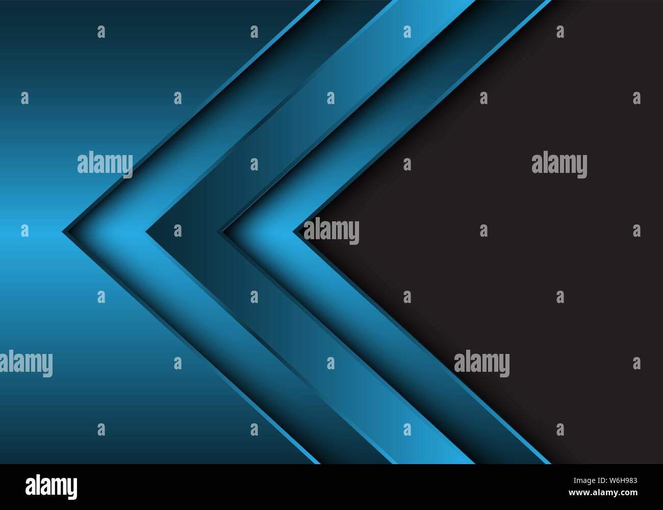 Abstract blu metallizzato nella direzione della freccia con il grigio blank space design moderno sfondo futuristico illustrazione vettoriale. Illustrazione Vettoriale