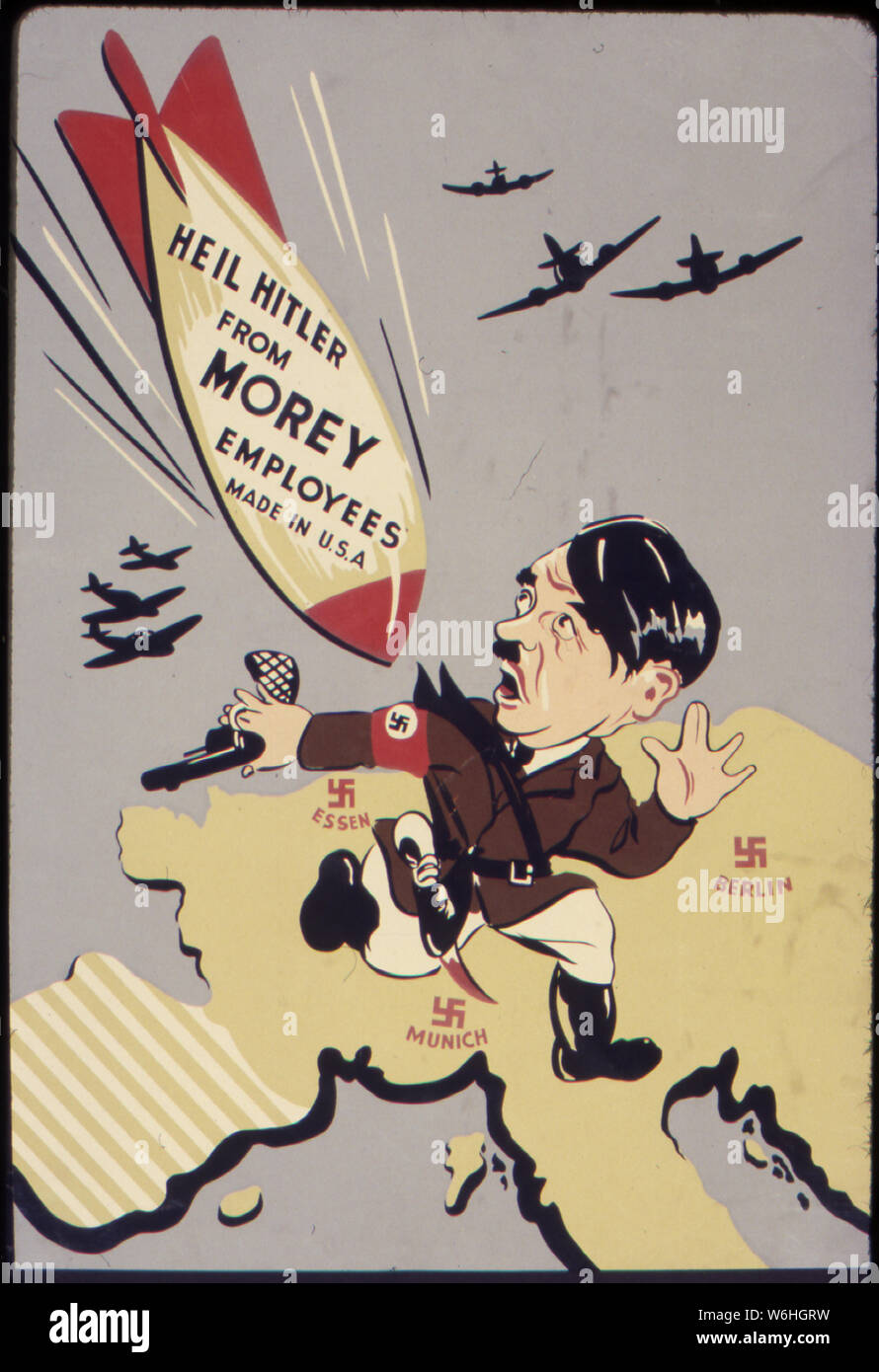 Heil Hitler da Morey dipendenti. Prodotto negli U.S.A. Foto Stock