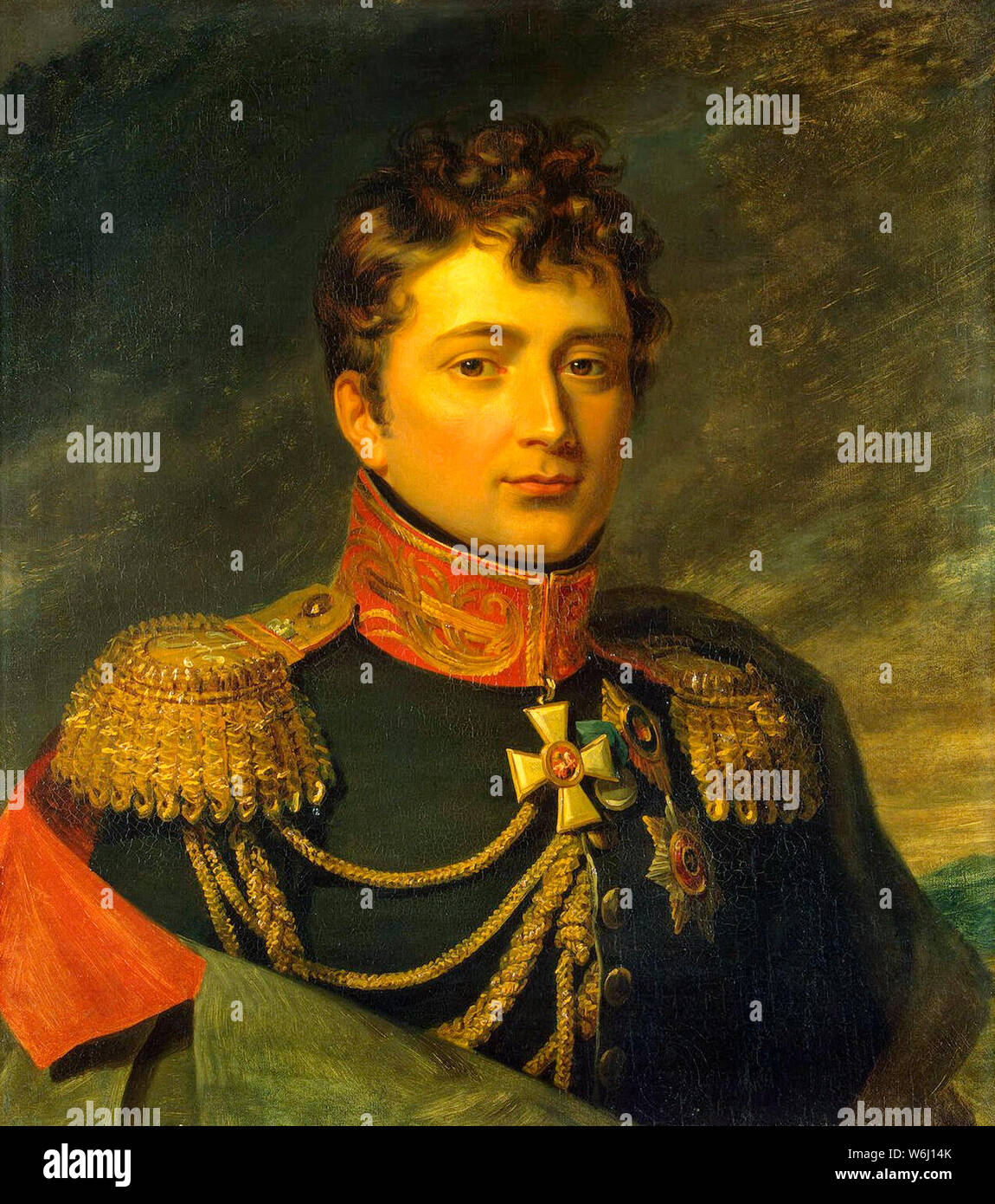 Ritratto di Emmanuil (Emmanuel) de Saint-Priest (1776-1814) - George Dawe, circa 1825 Foto Stock