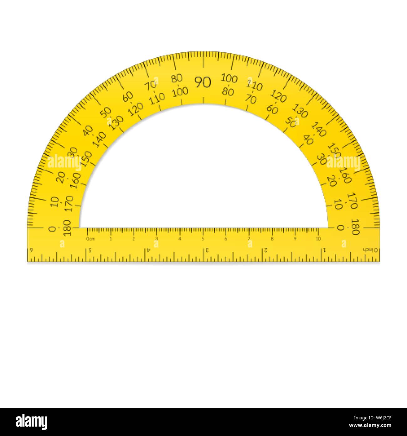 Carta Goniometro circolare con un 180 scala dei gradi Immagine e Vettoriale  - Alamy
