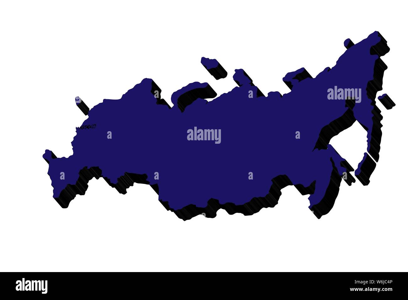 Mappa di Russia. Federazione russa 3D mappa vettoriale. Illustrazione Vettoriale eps 10 Illustrazione Vettoriale