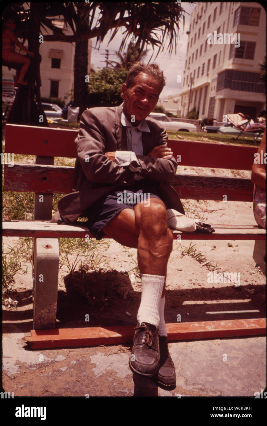 Residente di South Beach. Una grande proporzione della zona di popolazione sono persone di età pensionabile Foto Stock