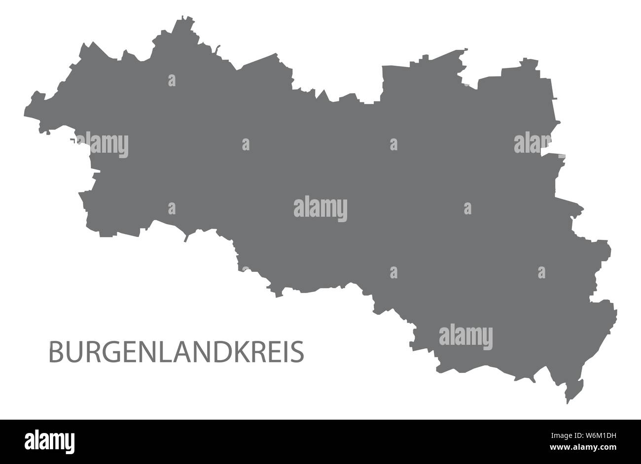 Burgenlandkreis gray county mappa di Sassonia Anhalt Germania DE Illustrazione Vettoriale
