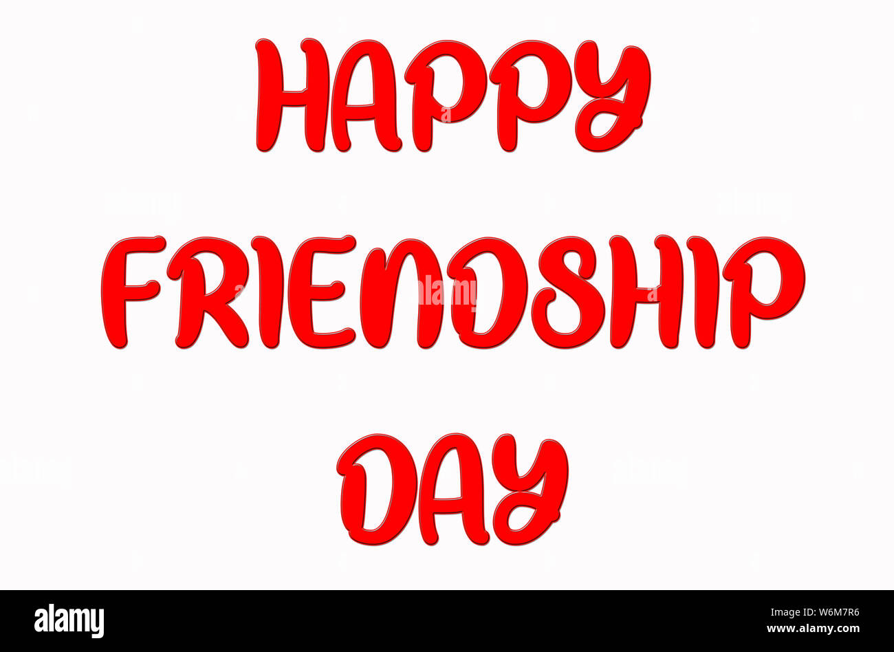 Felice amicizia giorno greeting card testo evento speciale celebrazione. Foto Stock