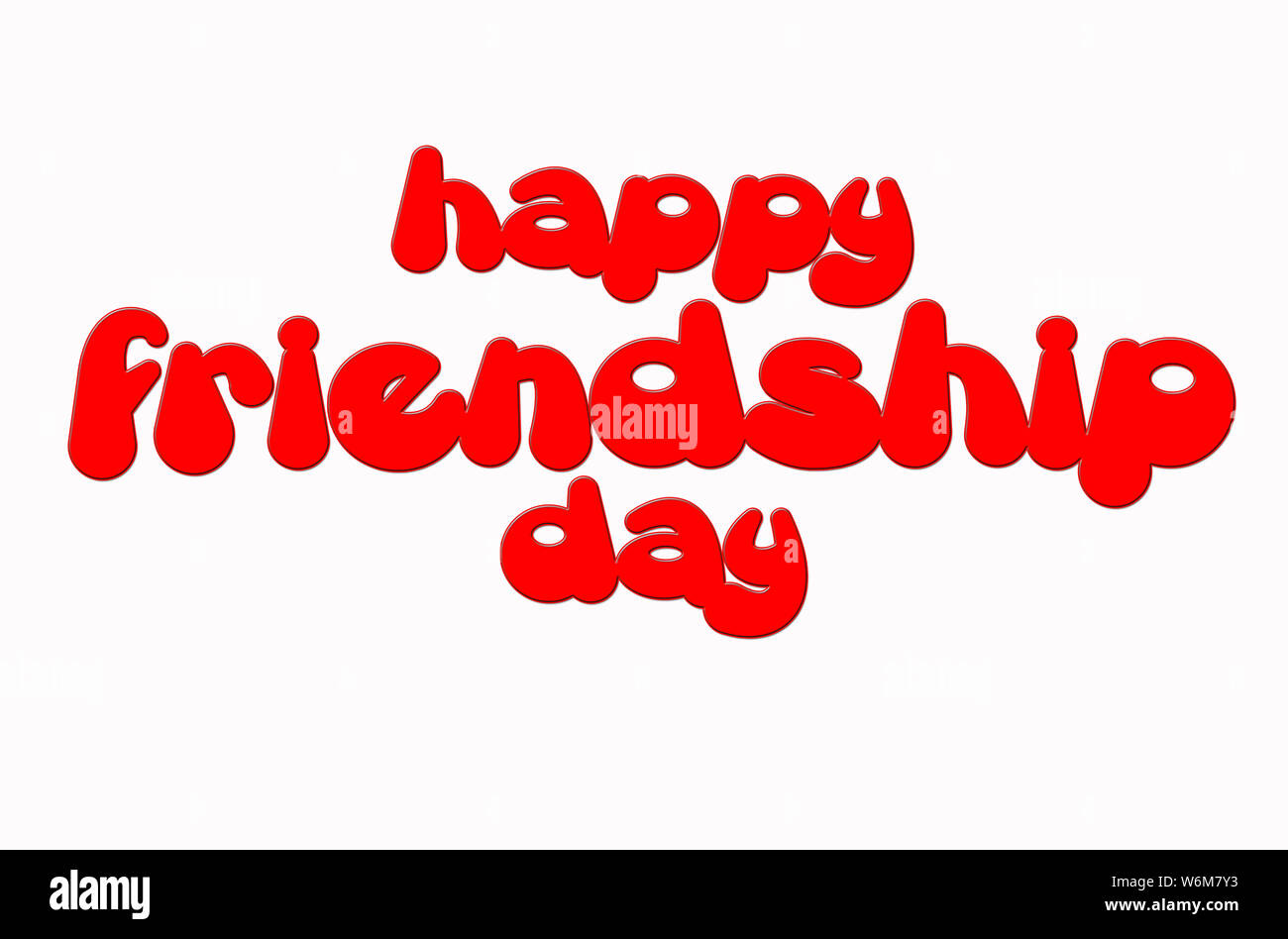Felice amicizia giorno greeting card testo evento speciale celebrazione. Foto Stock