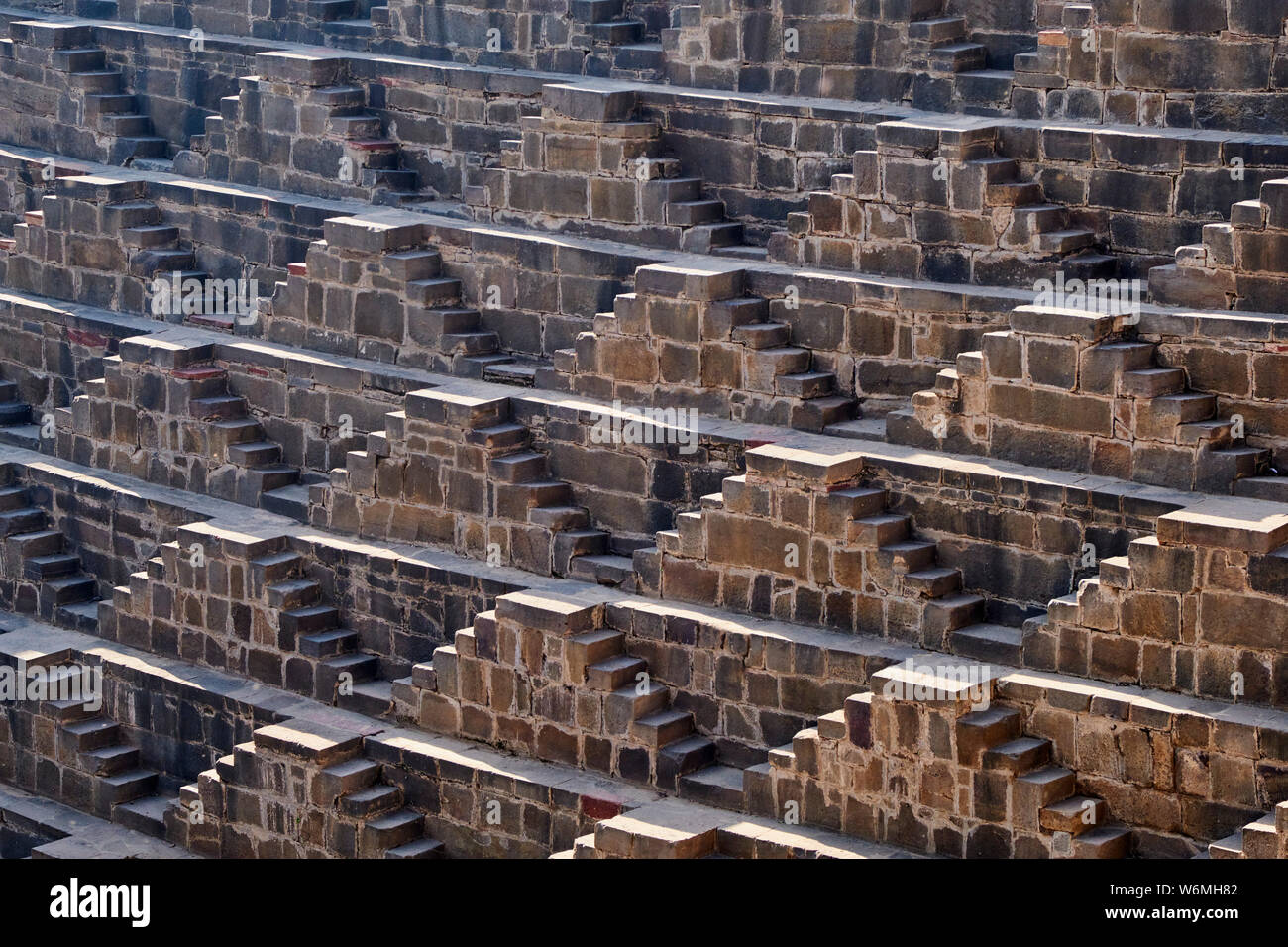 India Rajasthan, Abhaneri, Chand Baori, serbatoio acqua Foto Stock