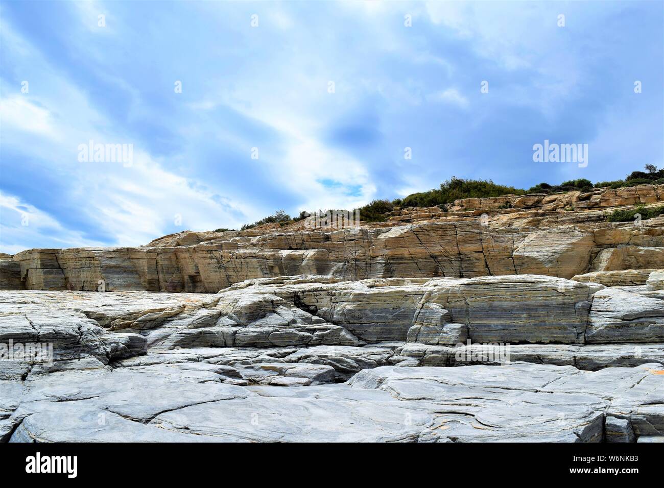 Rocce di Thassos, Grecia Foto Stock