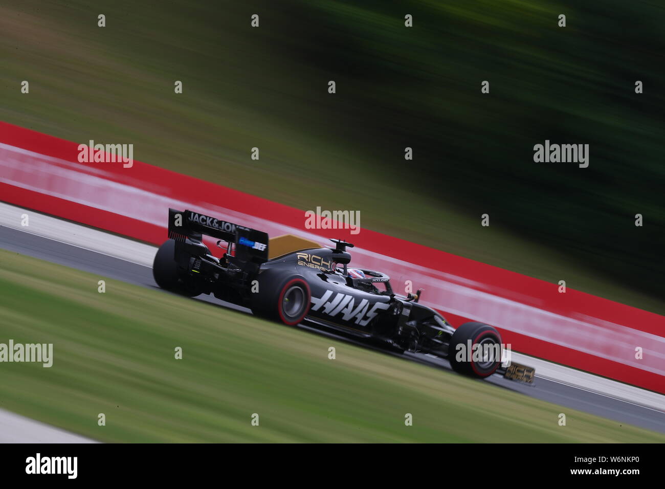 Budapest Budapest.02Aug, 2019. #08 Romain Grosjean, Haas Team di F1. GP di Ungheria, Budapest 2-4 agosto 2019 Credit: Indipendente Agenzia fotografica/Alamy Live News Foto Stock