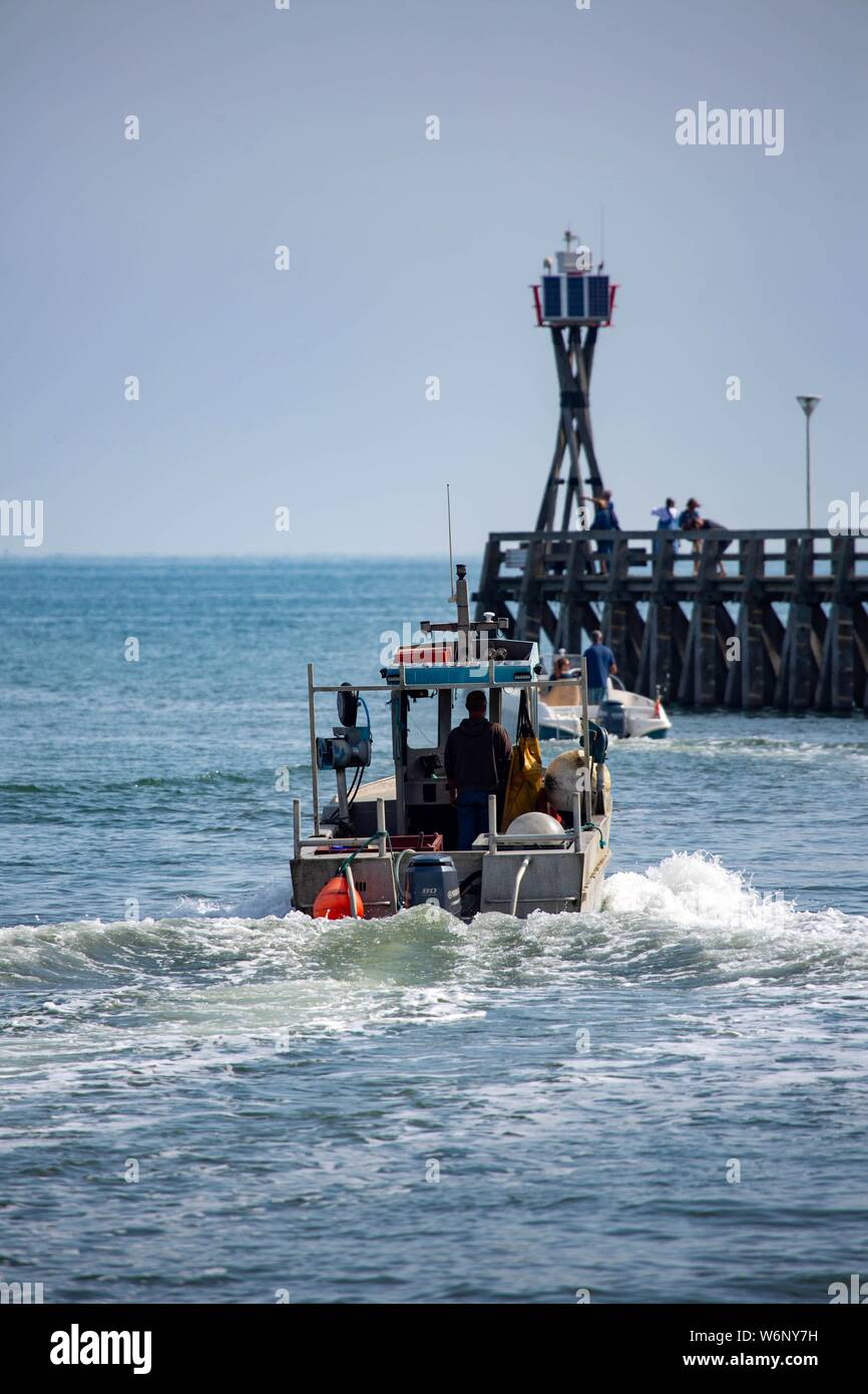 Il Calvados, Côte de Nacre, COURSEULLES sur mer Foto Stock