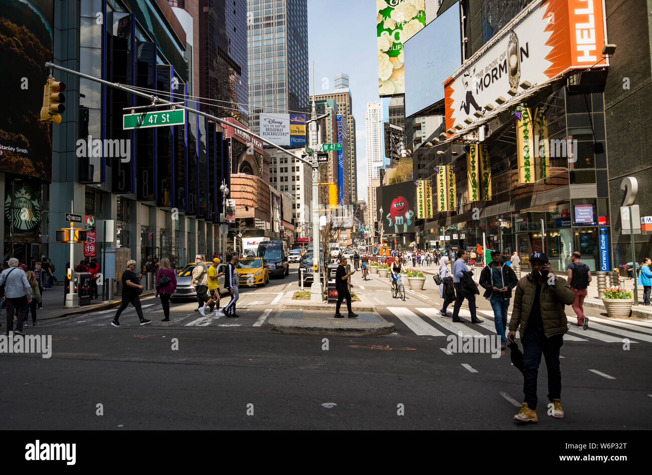Time Square nel centro cittadino di New York City, Stati Uniti d'America Foto Stock