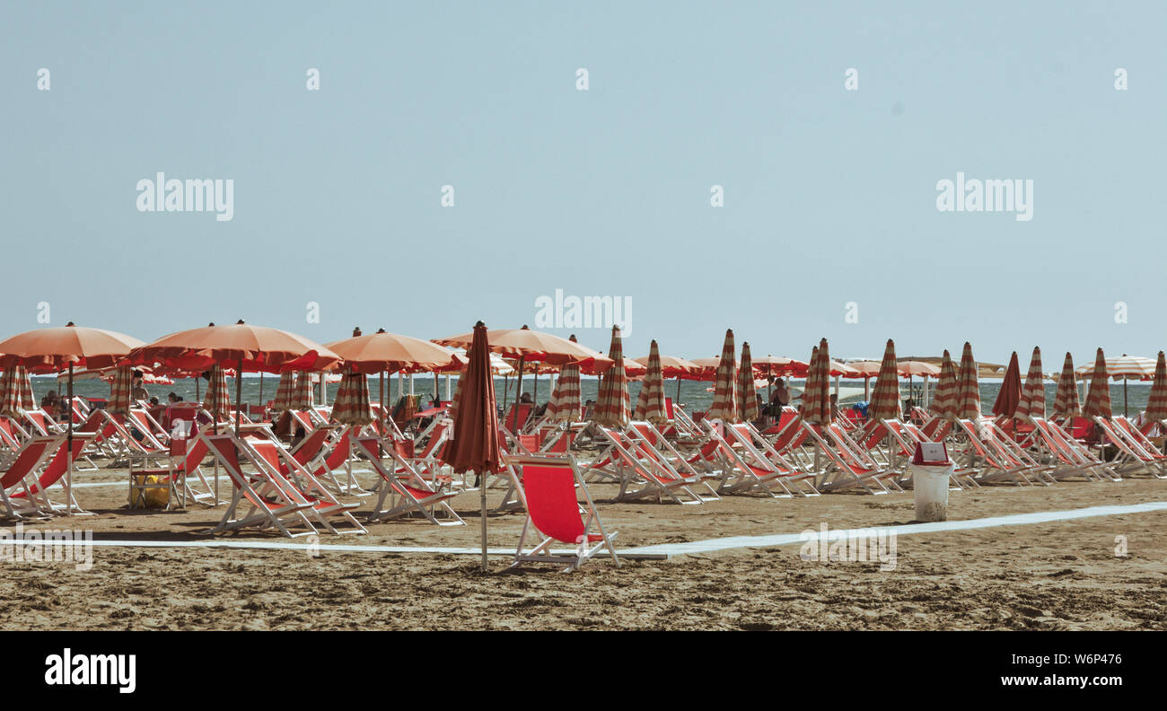 Beach resort in Viareggio Italia Foto Stock