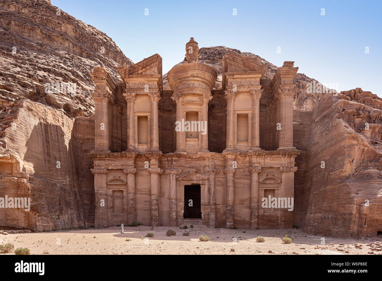 Il monastero di Petra in Giordania Foto Stock
