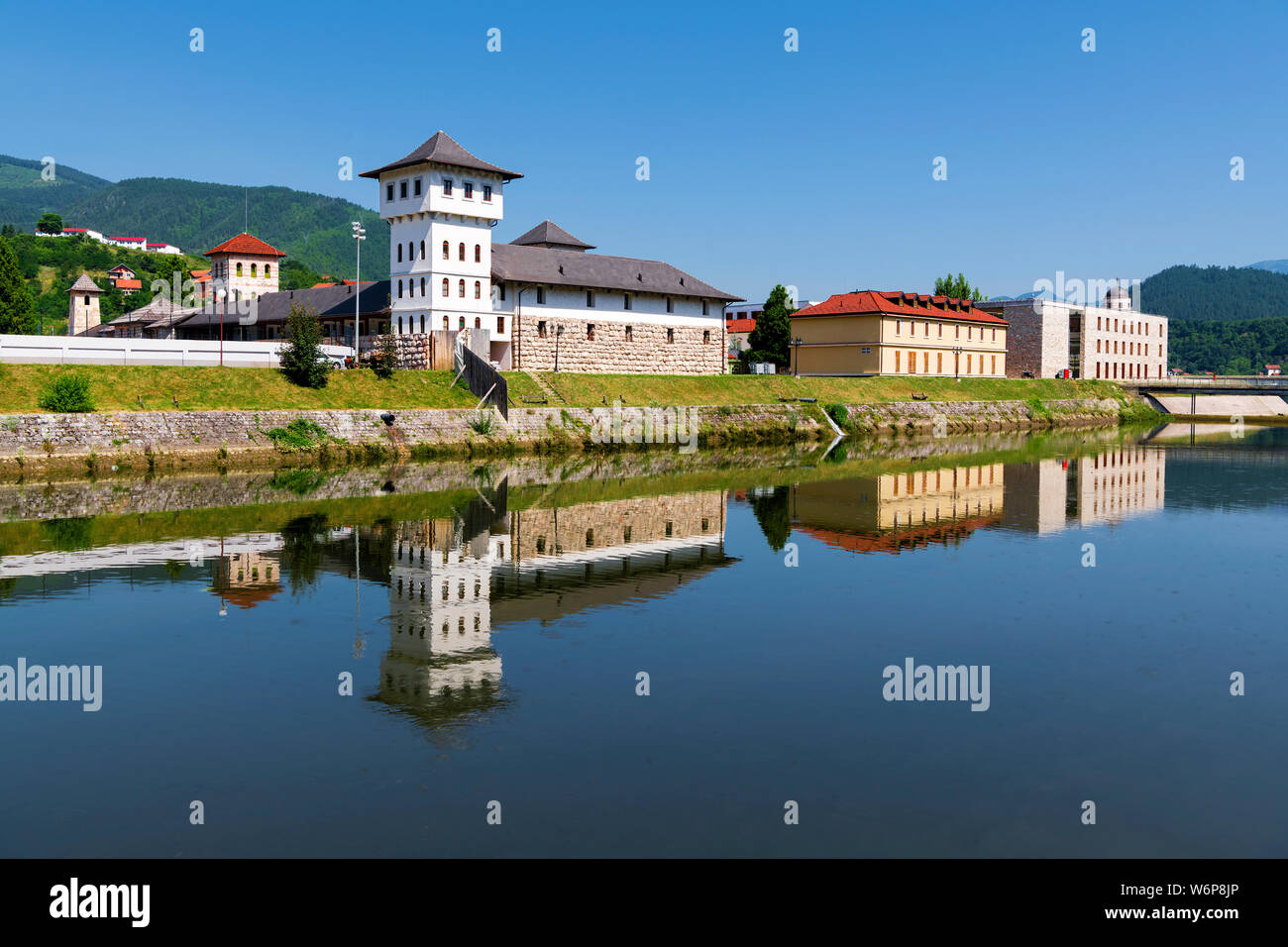 Andricgrad in Visegrad in Bosnia ed Erzegovina Foto Stock