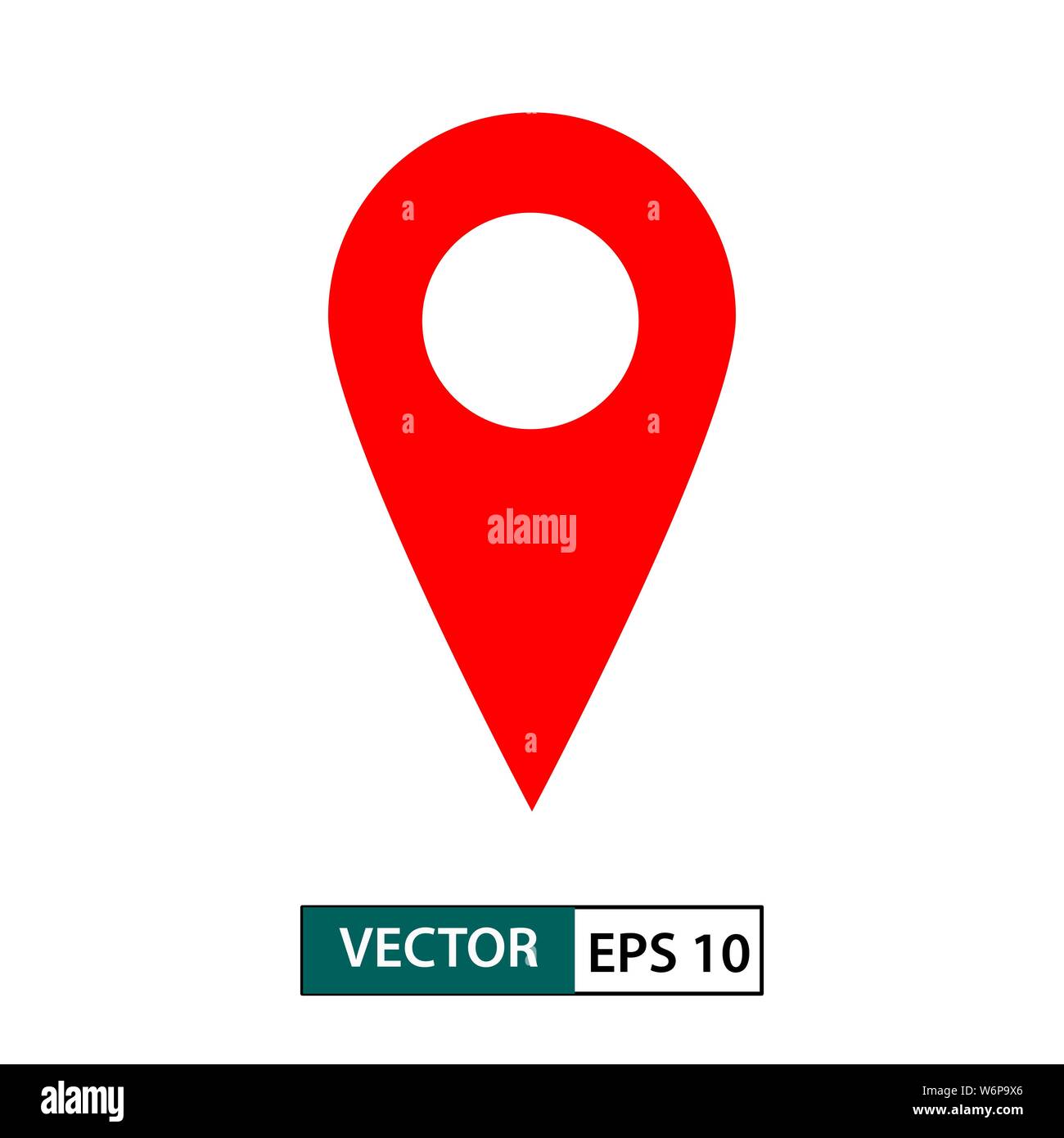 Mappa rosso pin icona Vettore, posizione pin icona vettore isolato su sfondo bianco. Illustrazione vettoriale EPS 10 Illustrazione Vettoriale