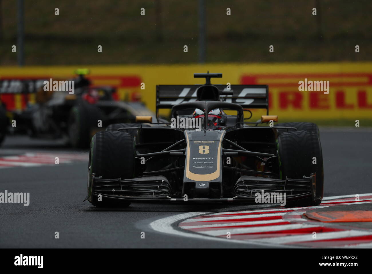 #08 Romain Grosjean, Haas Team di F1. GP di Ungheria, Budapest 2-4 agosto 2019 Foto Stock