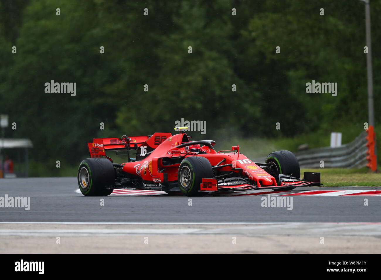 Budapest, Ungheria. 02Aug, 2019. #16 Charles Leclerc, la Scuderia Ferrari. GP di Ungheria, Budapest 2-4 agosto 2019. Credit: Indipendente Agenzia fotografica/Alamy Live News Foto Stock
