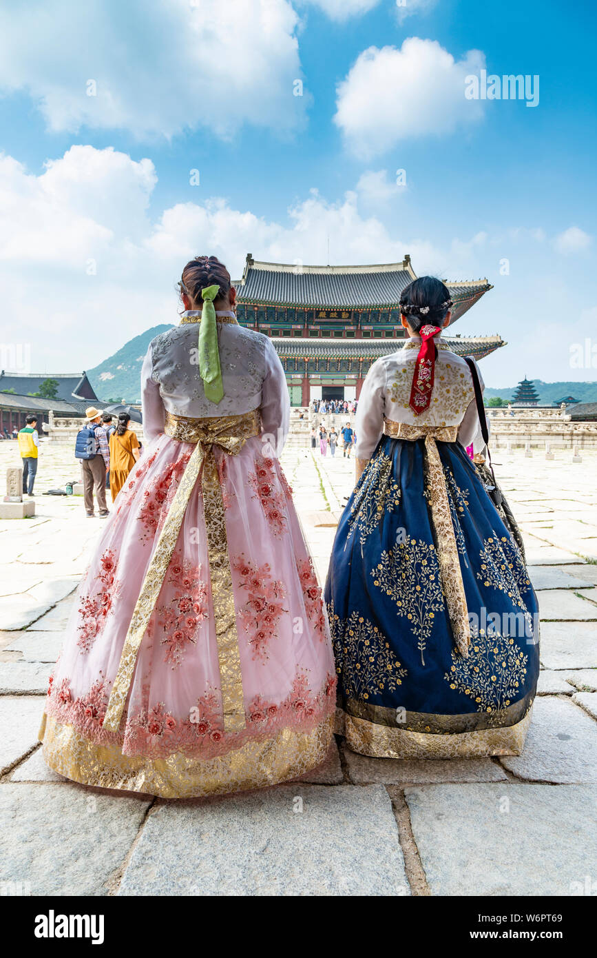 Il Palazzo Gyeongbokgung, Seoul, Corea del Sud Foto Stock