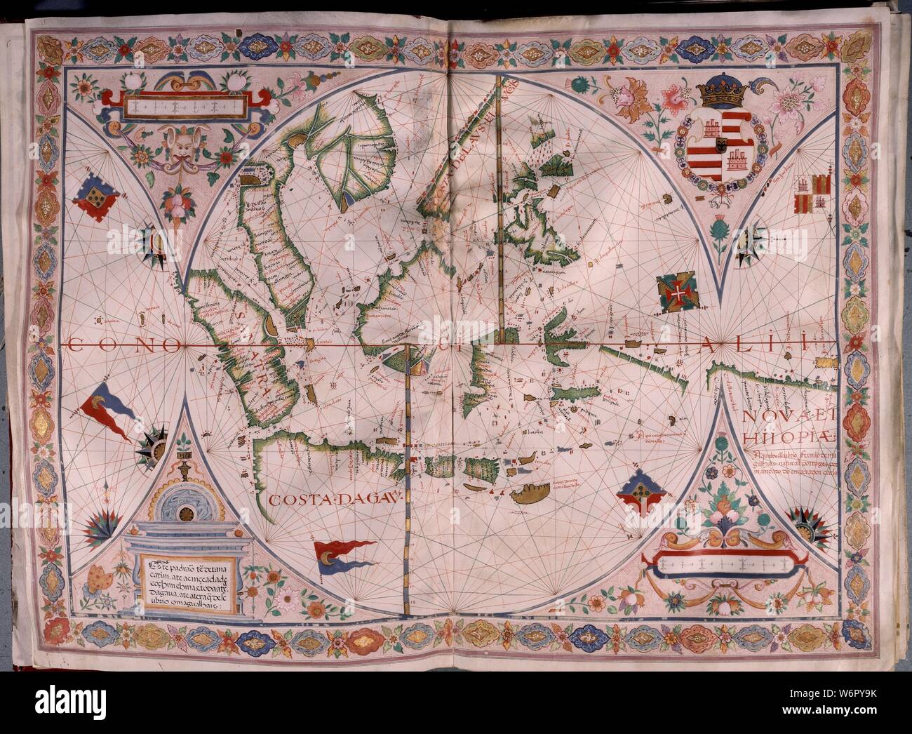 ATLAS PORTULANO - 1568. Autore: VAZ DOURADO FERNAO. Posizione: Collezione privata. MADRID. Spagna. Foto Stock