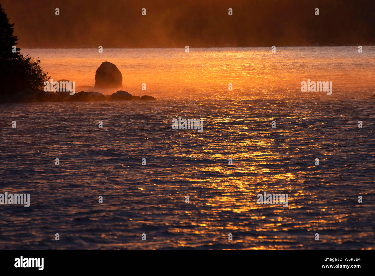 Braccio di nordest del tramonto, Terra Nova National Park, Terranova e Labrador, Canada Foto Stock