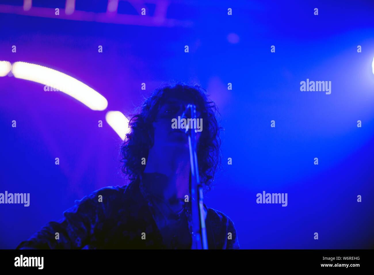 Luglio 17, 2019, COLLEGNO (Italia): cantante italiana Motta gioca live al Festival dei Fiori Foto Stock