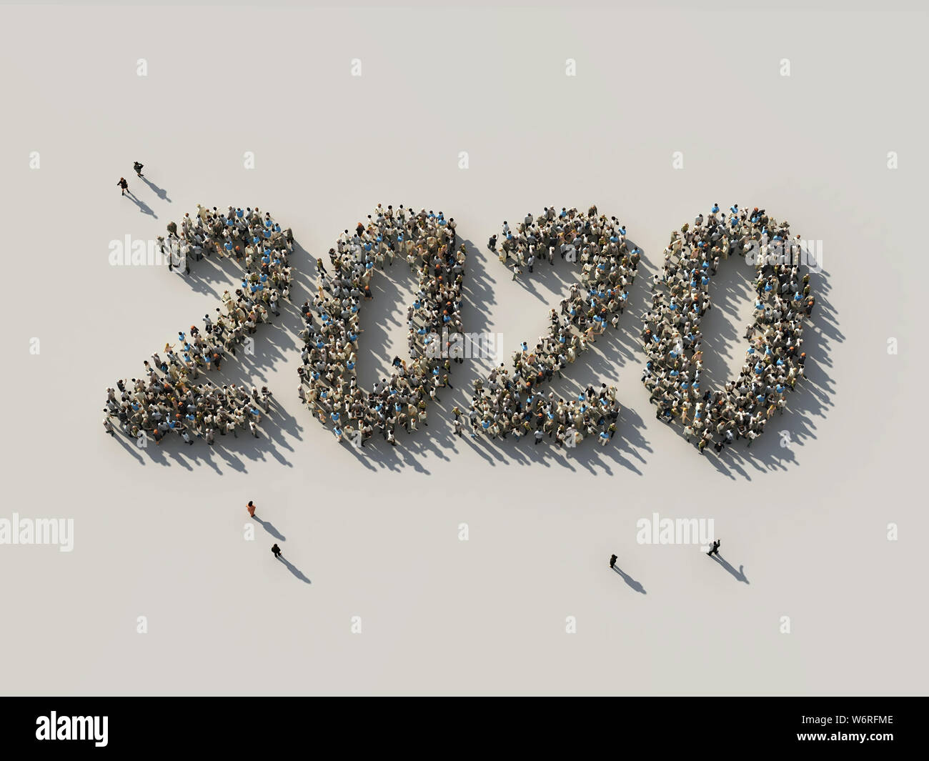 Folla come i numeri 2020 Foto Stock